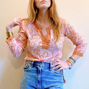 Lucky Paisley tunic top